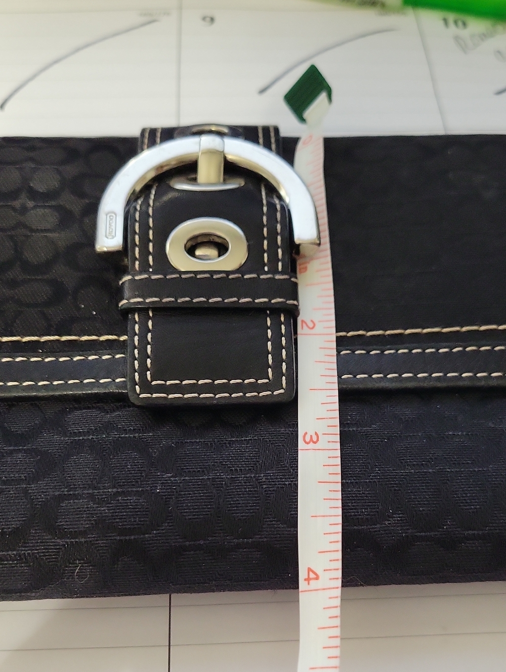 Coach EUC! Vintage Y2K Coach Soho Signature Buckle Trifold Long Wallet - Picture 8 of 9